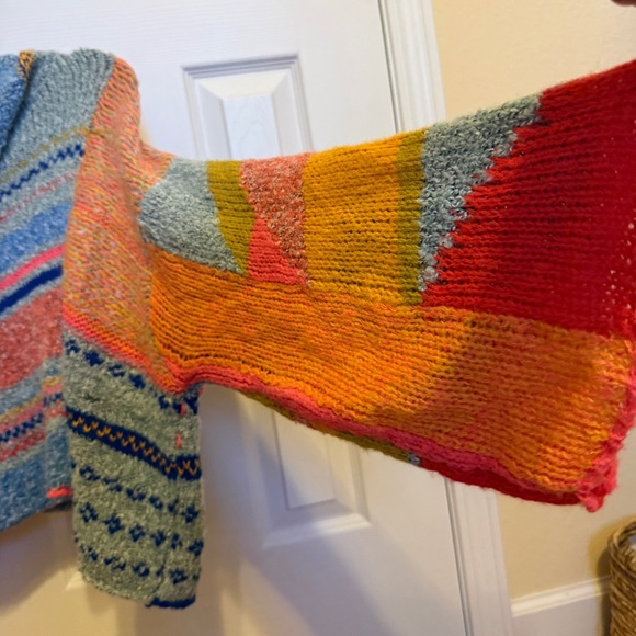 ✨ Sincerely Jules Wool Blend Color Pop Patchwork Sweater - Picture 3 of 6